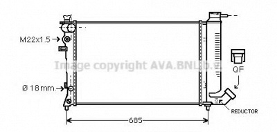 AVA QUALITY COOLING cna2136 -  Радиатор, охлаждение двигателя